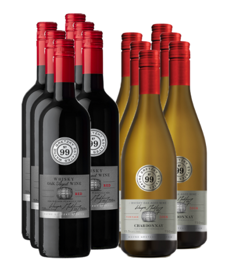 Wayne Gretzky Whisky Oak Aged Red and White - 12 x 750mL
